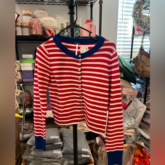Free People Nocturnal striped cardi, XS NWT - Picture 6 of 7